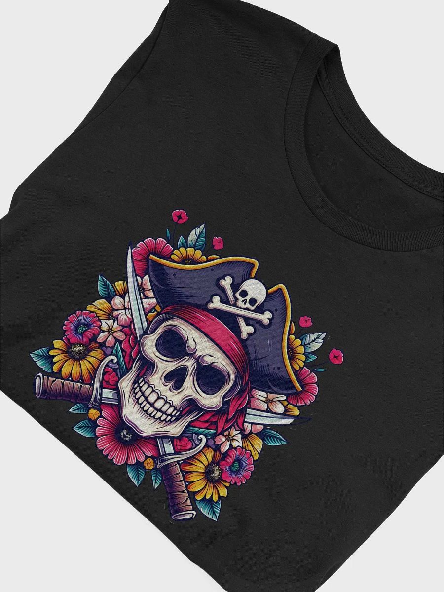 Floral Pirate Skull Supersoft T-Shirt product image (5)