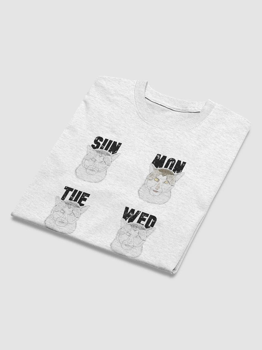 Cat Weekdays T-Shirt White product image (4)