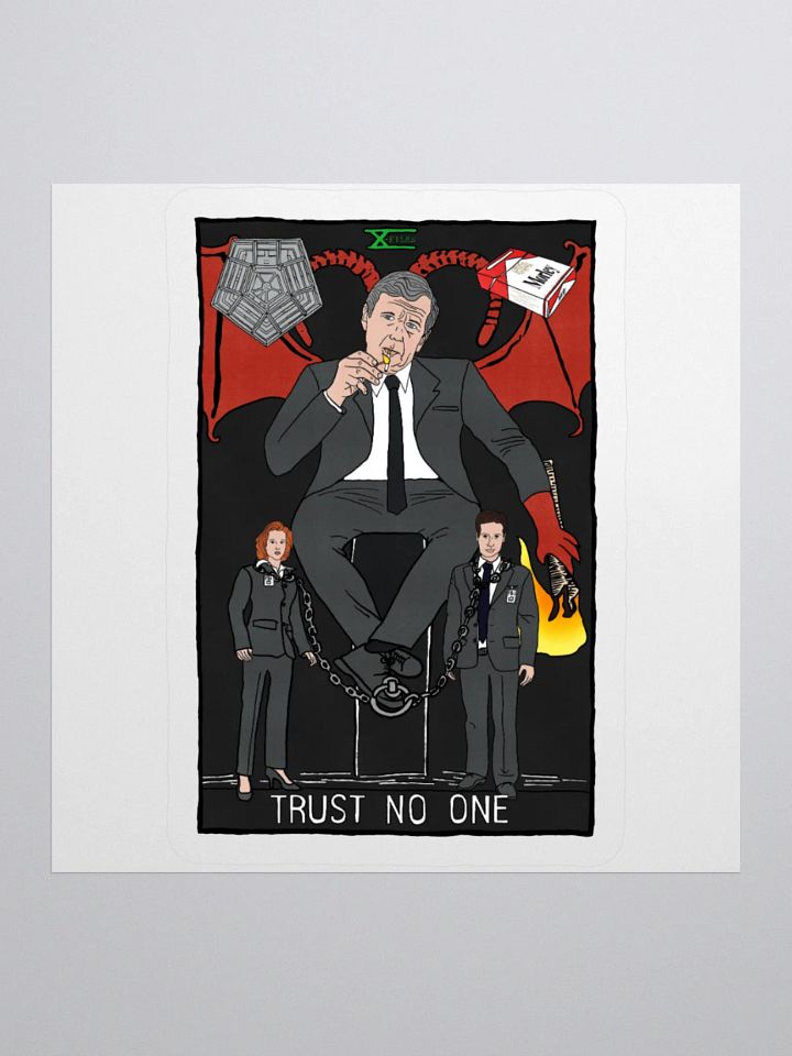 The Cigarette Smoking Man Devil Tarot Card Sticker product image (1)