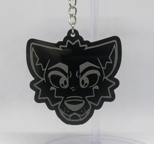 Wolf Laser etched Keychain product image (1)