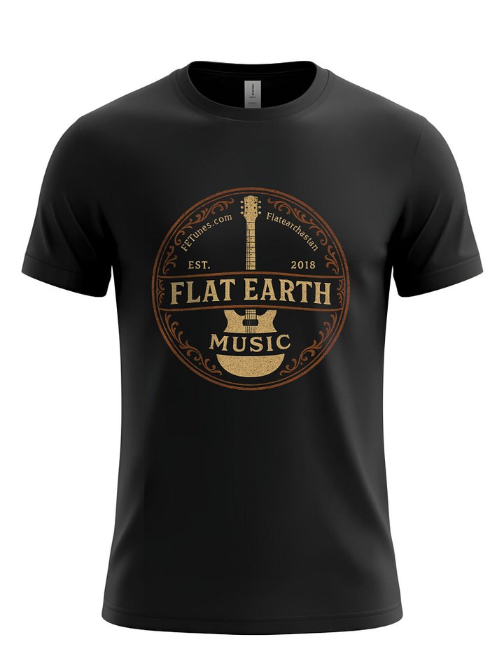 Flat Earth Vintage Script T-Shirt - Classic Retro Typography Design product image (1)