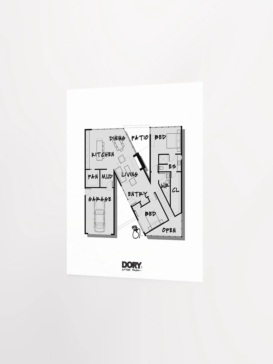 Alphabet Floor Plan Poster - N product image (2)