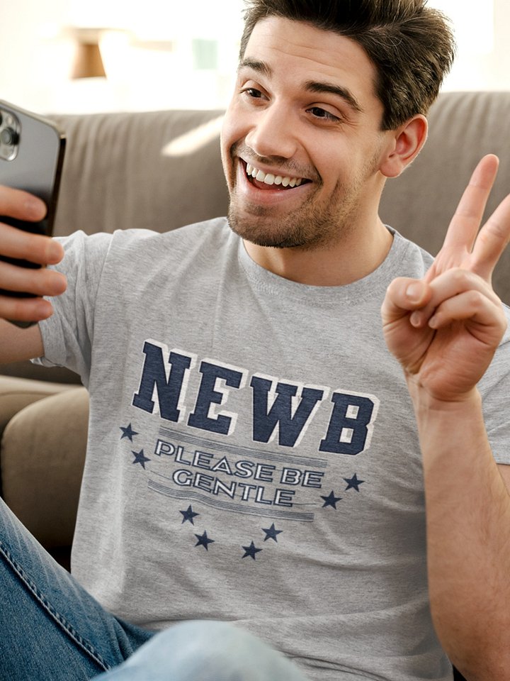 Funny University Shirt for Board Gamers, NEWB Board Game T-shirt on Grey product image (1)