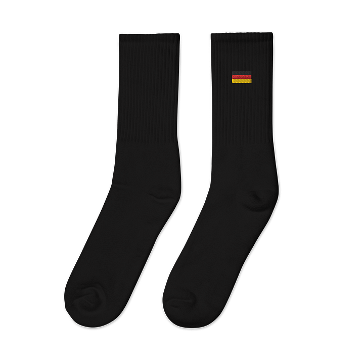 Deutsch Flag Embroidered Crew Socks product image (2)