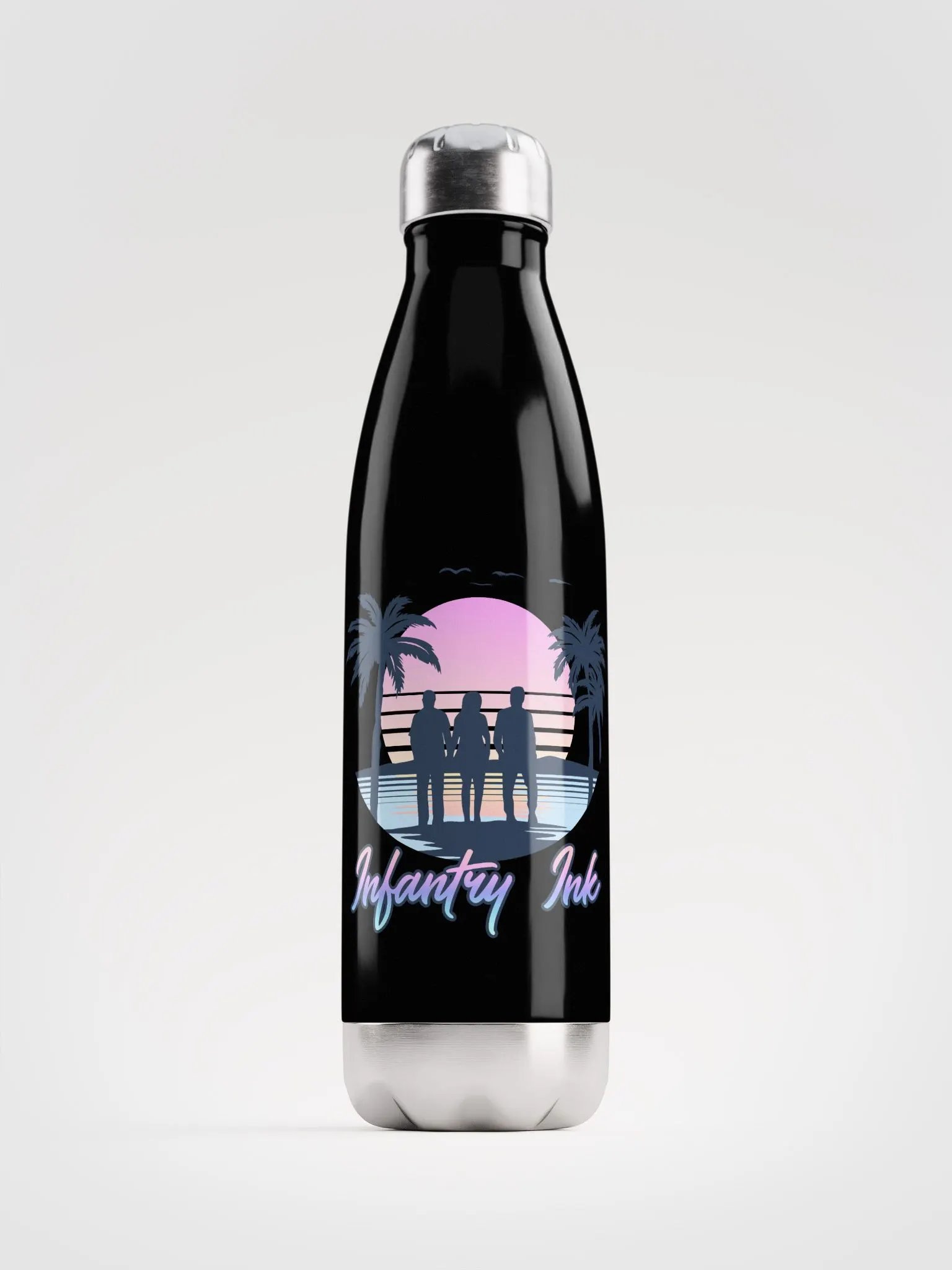 Tropical Silhouette Stainless Steel Water Bottle product image (1)