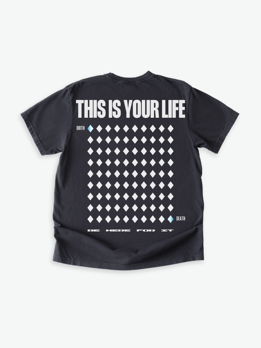 Blue Door THIS IS YOUR LIFE Tee Shirt - 90 Year Diamond Star Design - Blue Door Life Philosophy Collection - Soft-Washed Garment-Dyed Fabric - San Diego Made product image (3)