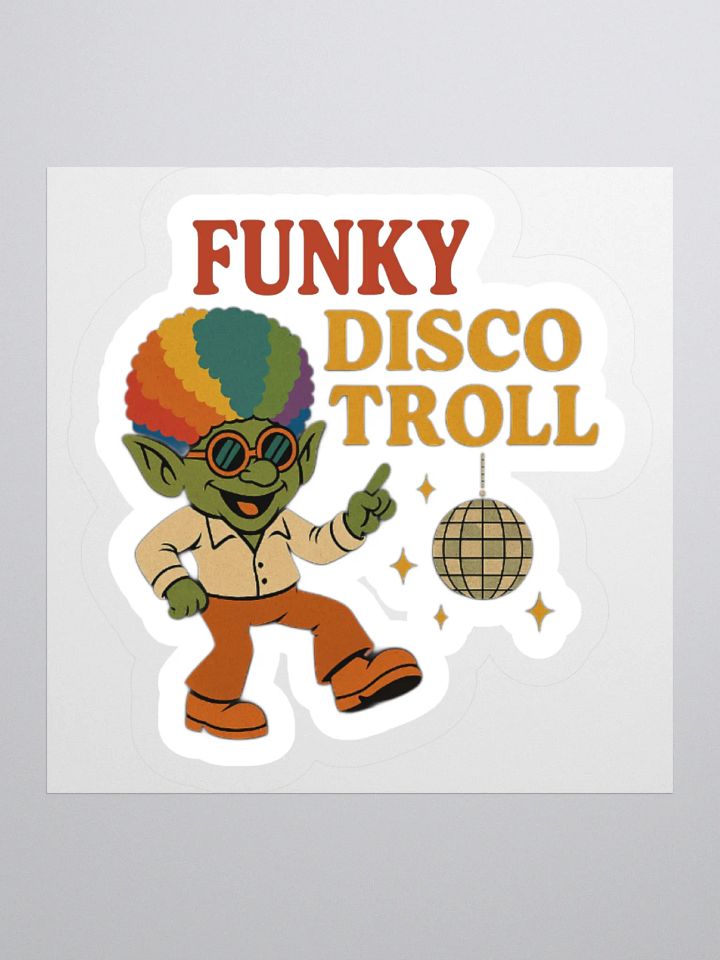 FDT Funky Disco Troll Sticker product image (1)