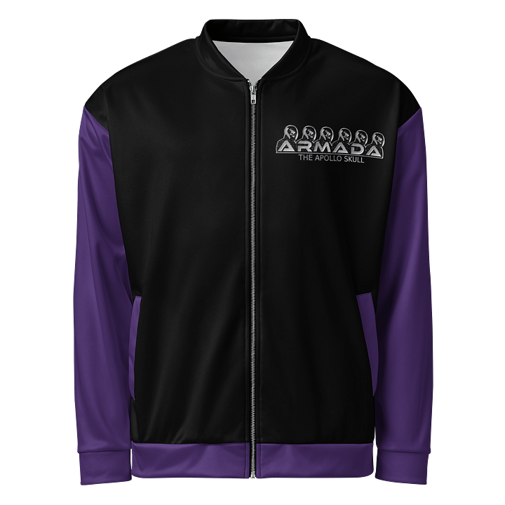 Armada Skull Purple Sleeves Bomber Jacket product image (1)