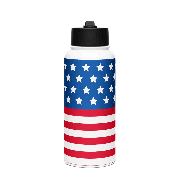 Exclusive United States Flag Stainless Steel Insulated Water Bottle - 32 oz product image (2)