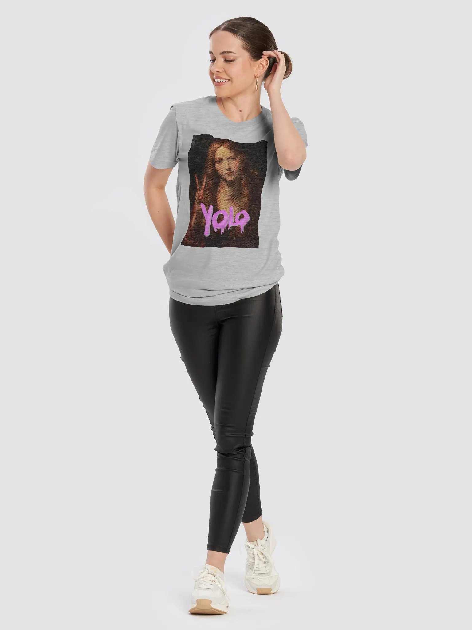 "YOLO" Peace Sign Renaissance Painting Meme T-Shirt product image (103)