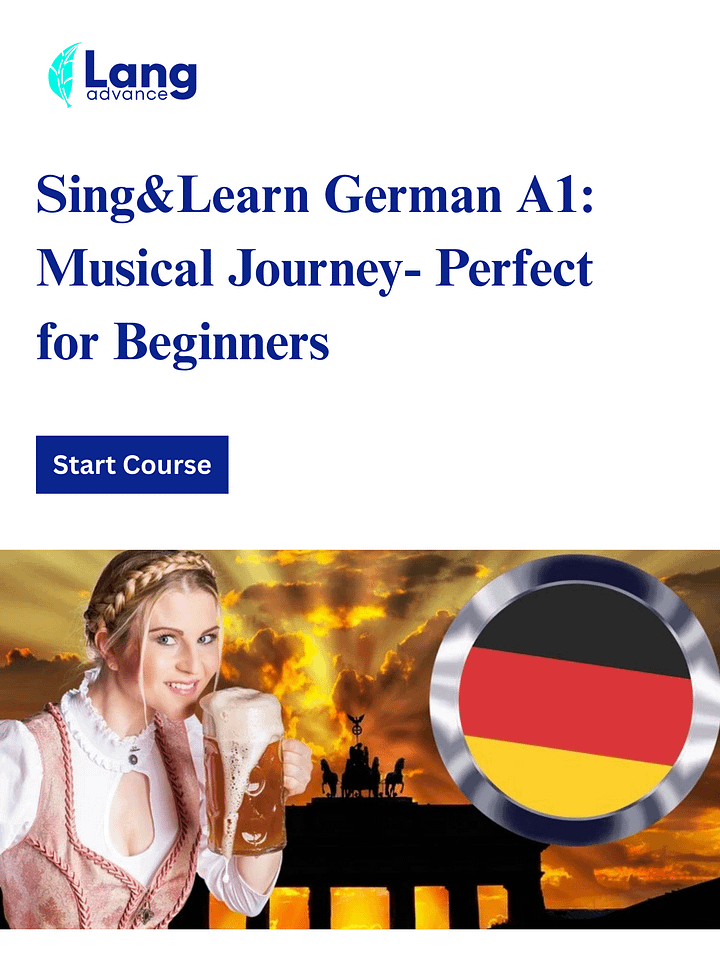 Sing&Learn German A1: Musical Journey- Perfect for Beginners product image (1)