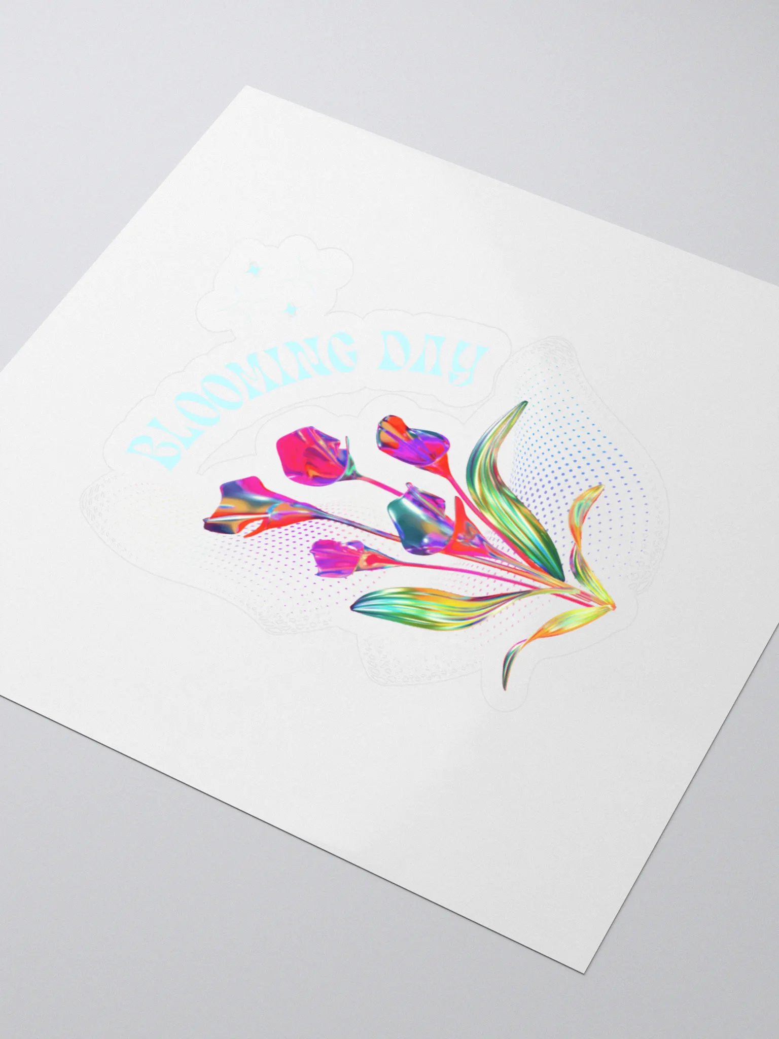 Psychedelic Blooms Kiss Cut Stickers product image (3)