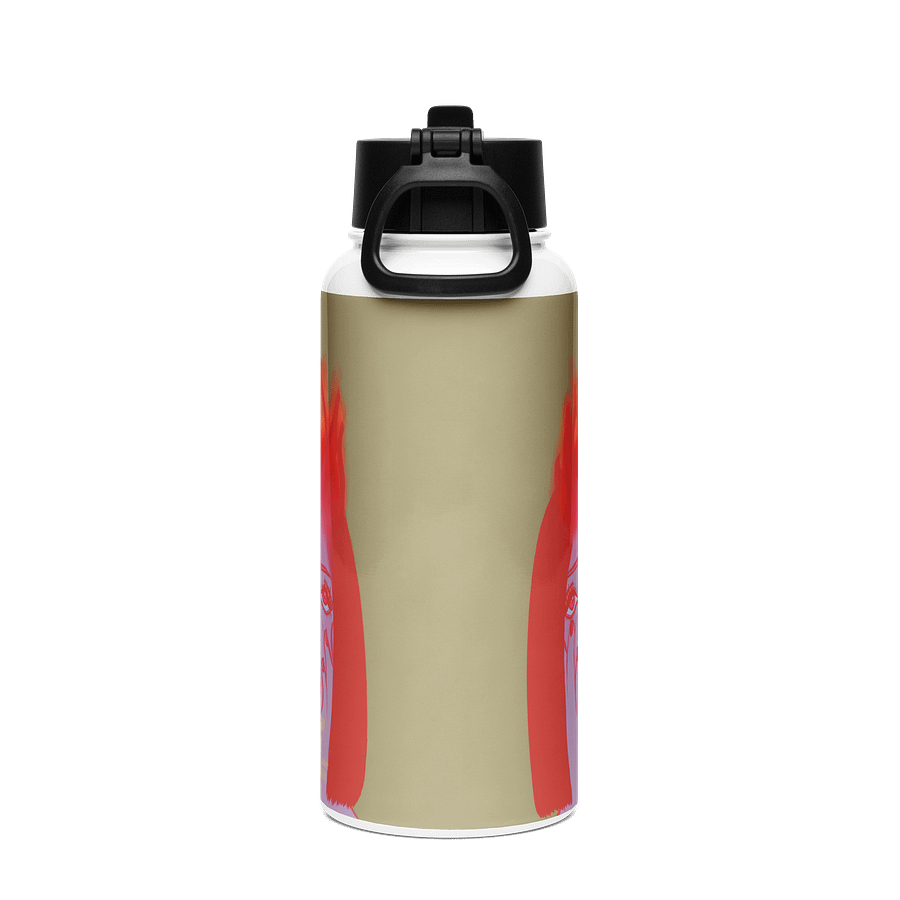"Up In Flames" Water Bottle With Screw Top And Straw product image (2)
