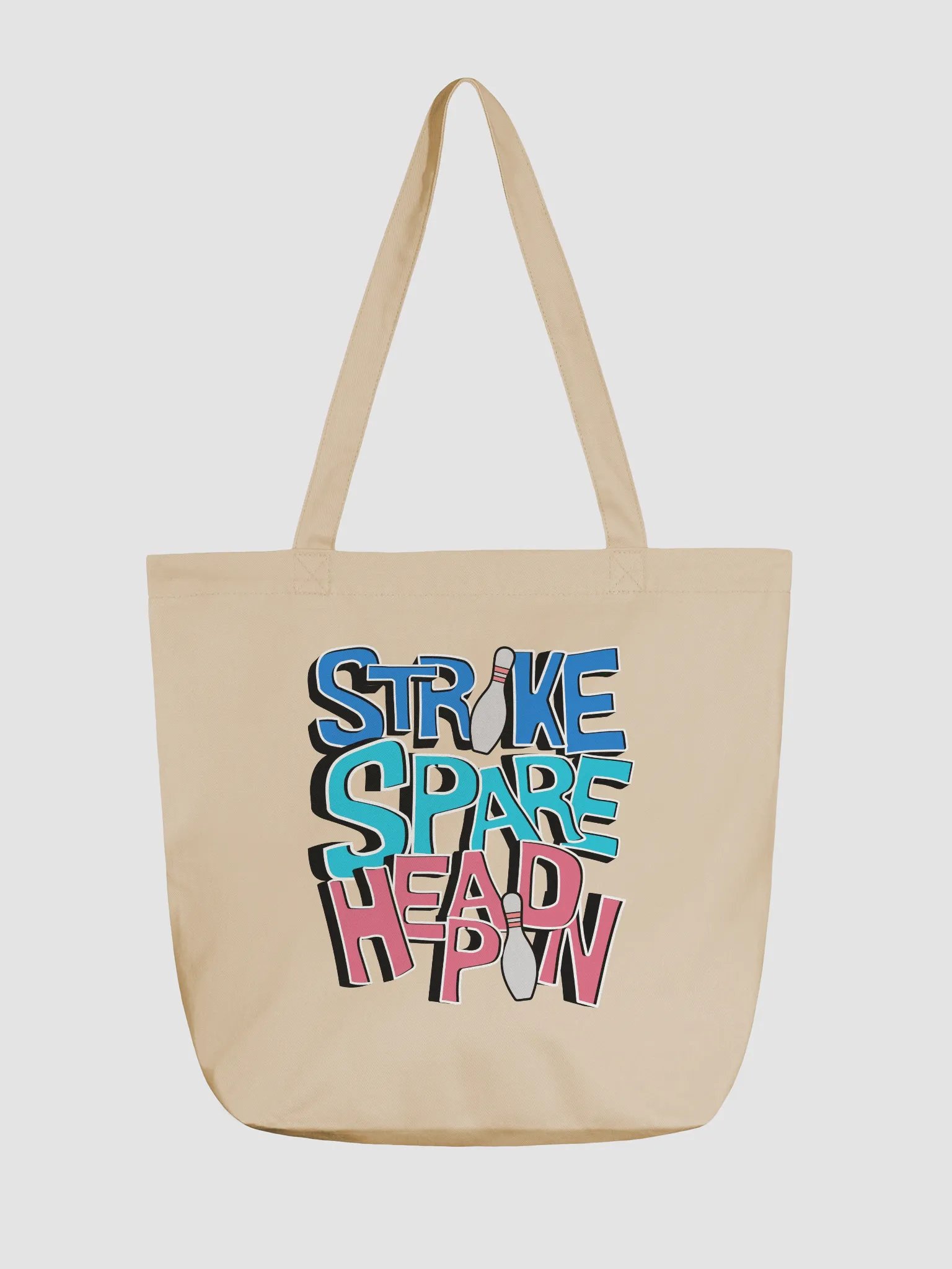 Strike Spare Headpin Bowling Tote Bag product image (5)