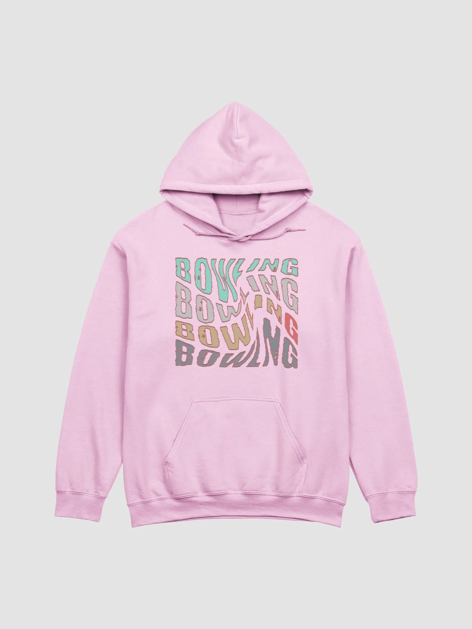 Mess Swirl Bowling Vibrant Word Art Hoodie product image (9)