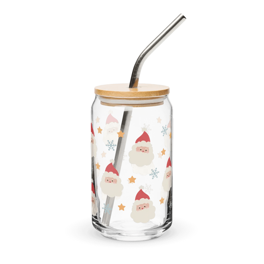 Classic Santa Face Can-Shaped Glass (16 oz) product image (4)