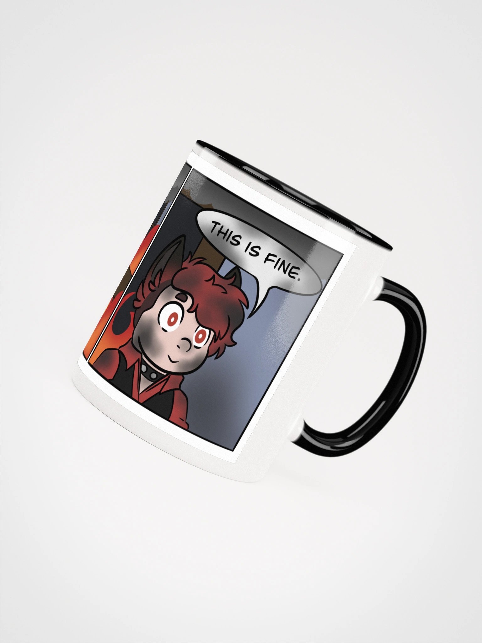 Ceramic Mug with Color Inside - This Is Fine Meme product image (21)