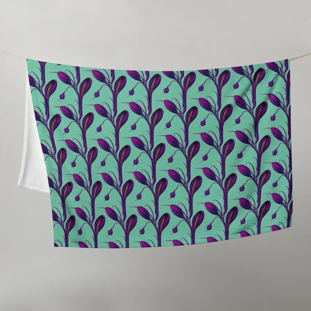 Purple Carniverous Plant Fluffy Blanket Throw product image (11)