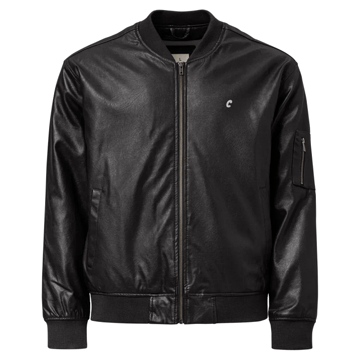 CF Faux Leather Bomber Jacket product image (1)