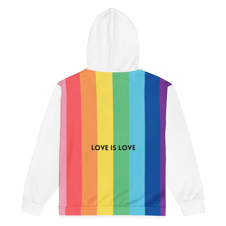 Subtle in the Front, Party in the Back Pride Zip Hoodie. product image (1)