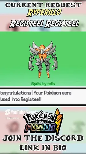 Double Registeel!
Thanks for the requests, Ryperillo! 
Leave a comment with your fusion requests!

[TAGS] #pokemoninfinitefus...