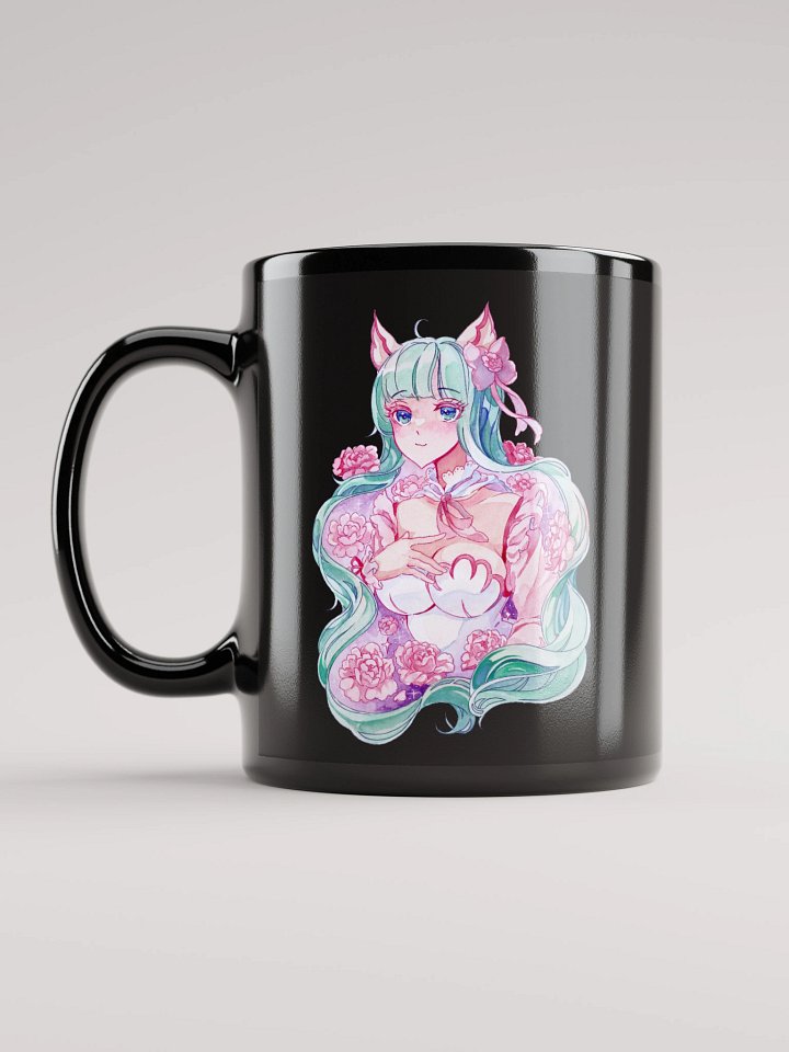 Peonies, My Love! Black Glossy Mug product image (1)
