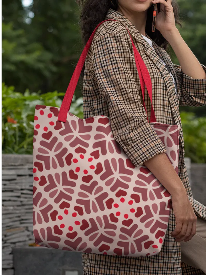 Abstract Trees Large All-Over Print Tote Bag product image (1)