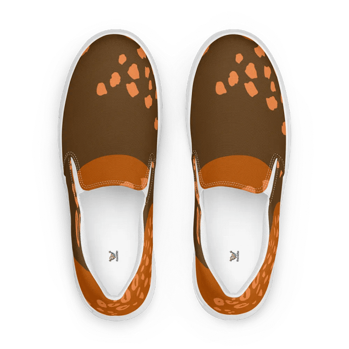 Orange Leopard Dream Women's Slip-On Shoes product image (2)