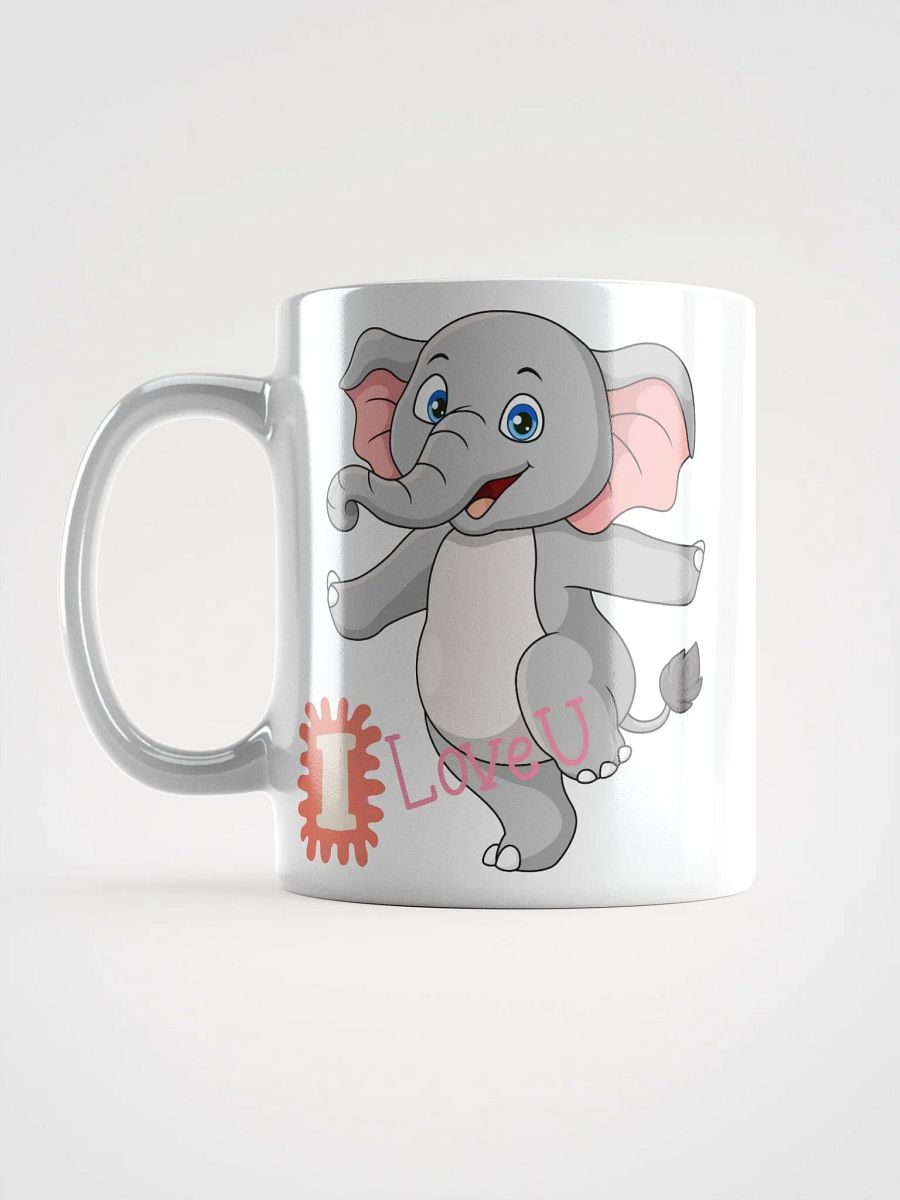 White Glossy Mug Elephant product image (6)