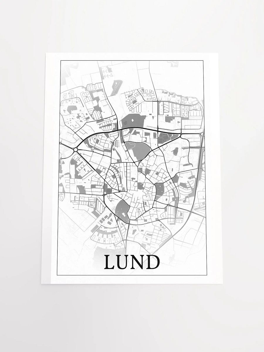 Lund, Sweden, city map print product image (17)