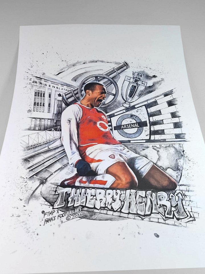 Thierry Henry Arsenal Art Print – Matte Museum-Quality Football Poster (12th Man Exclusive) product image (2)