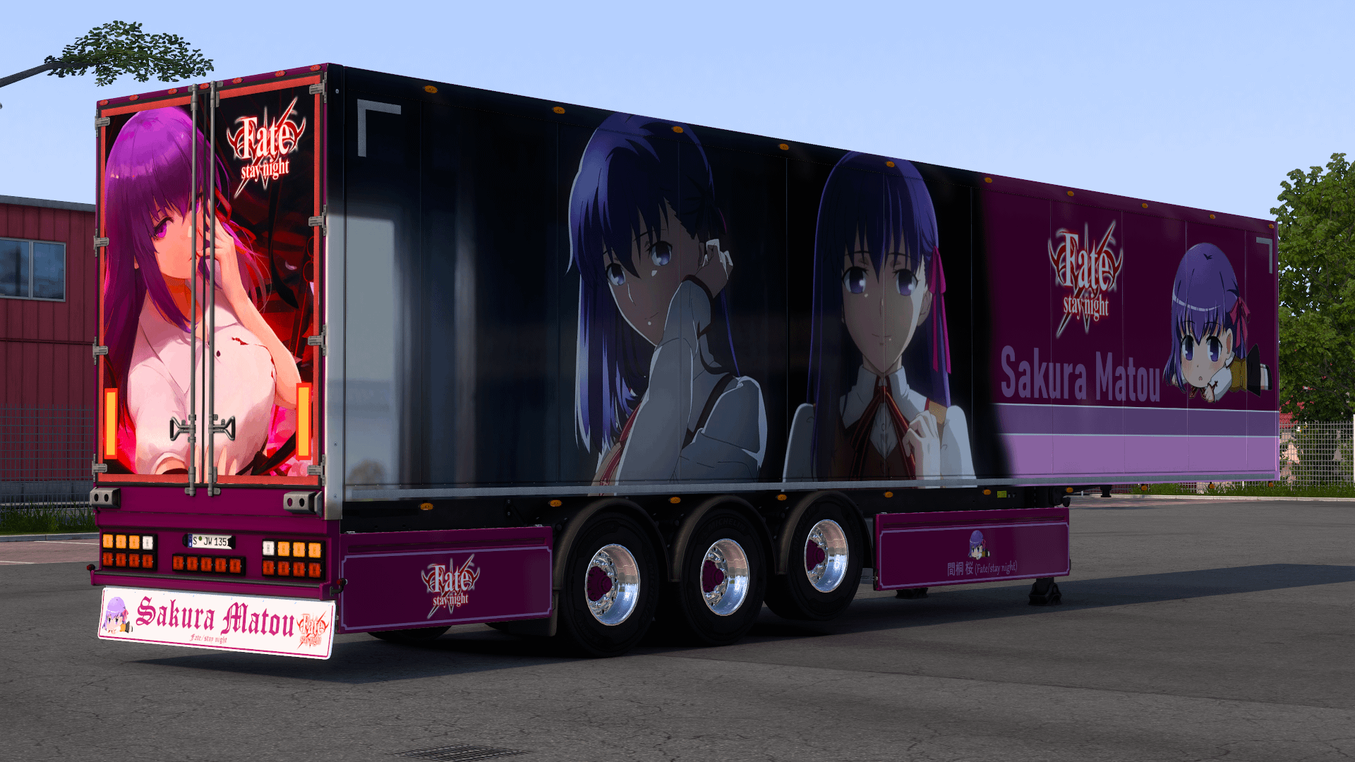 [ETS2] SCS Box Trailer Sakura Matou - Fate/stay night Skin product image (2)