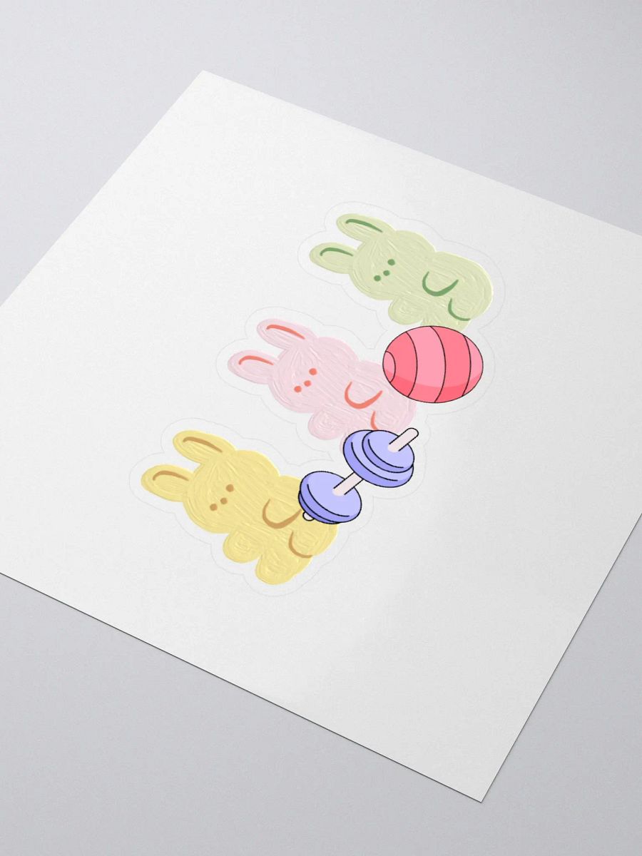 Pastel Gym Bunny Sticker product image (8)