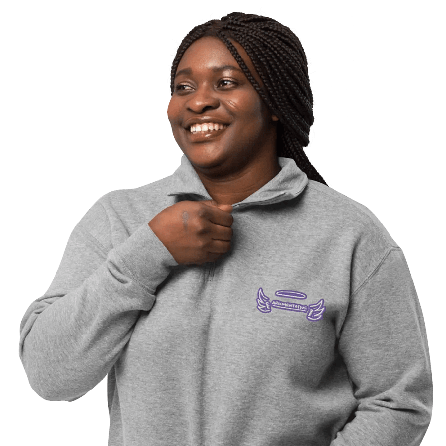 ANGELIC (purple bubble design) embroidered quarter zip product image (8)