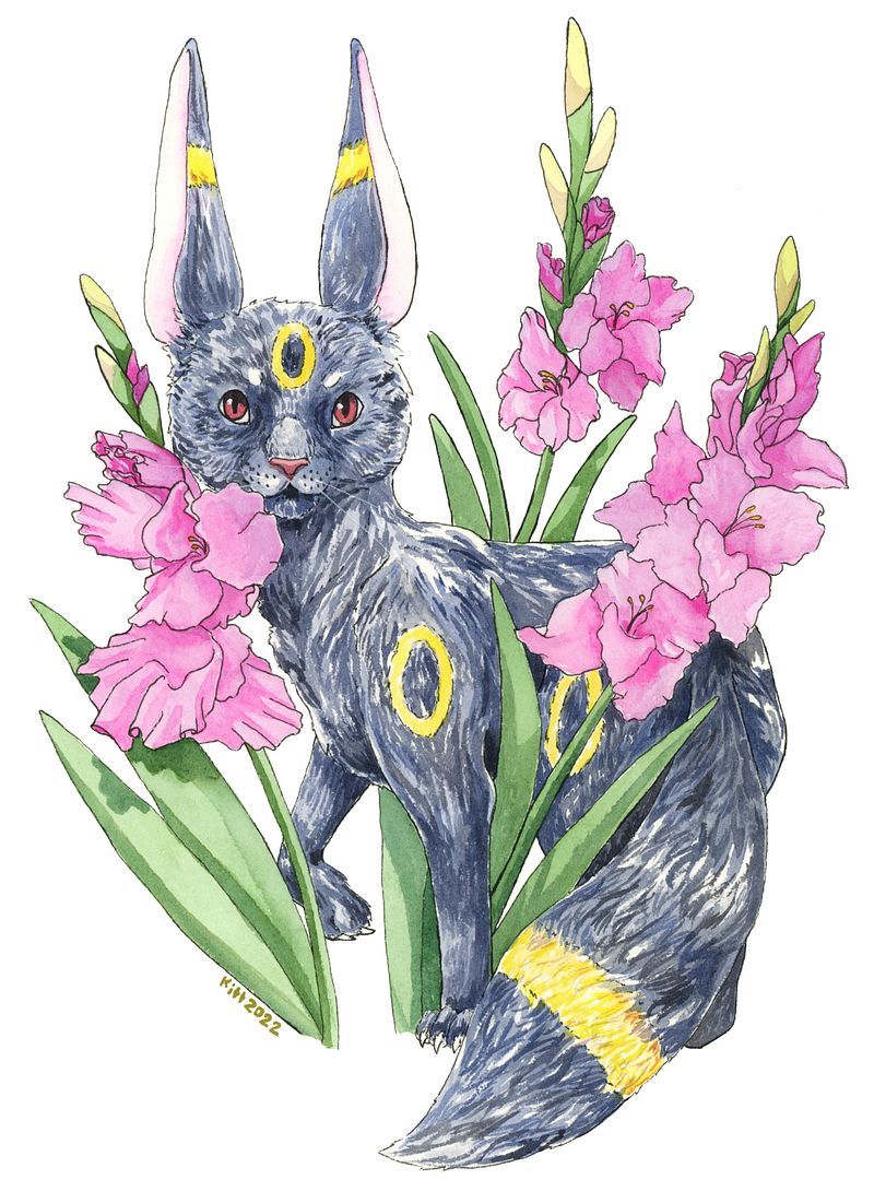 Gladiolus Umbreon 8.5x11 Print