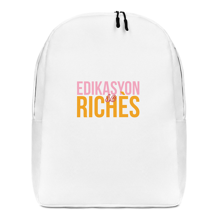 Edikasyon se Richès Minimalist Backpack – Carry Knowledge. Represent Purpose. product image (1)