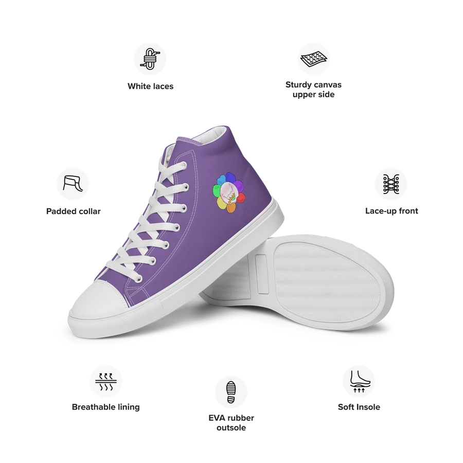 Purple and White Flower Sneakers product image (44)