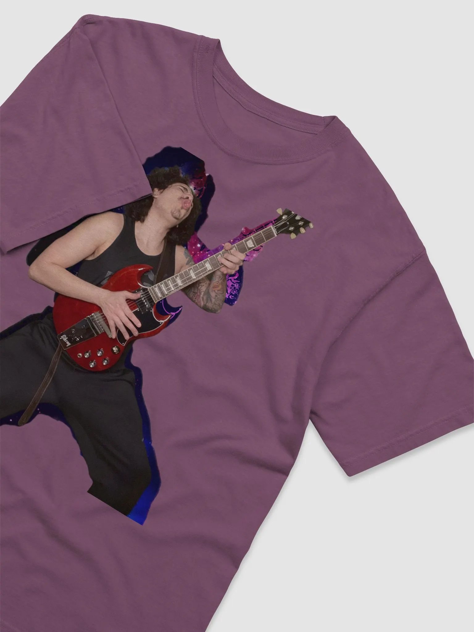 Guitar Pose T Shirt (with universe background) product image (12)