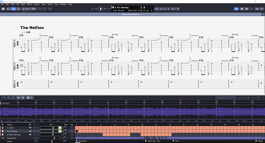The Hellion / Electric Eye PDF TAB + Backing Track MP3 product image (3)