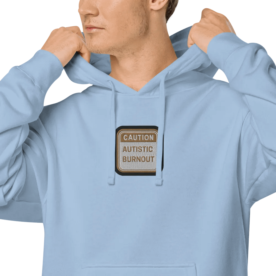 CAUTION: ASD BURNOUT embroidered pigment hoodie (brown bubble design) product image (5)