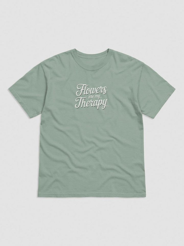 Flowers are my Therapy Embroidered Comfort Colors Tee product image (2)