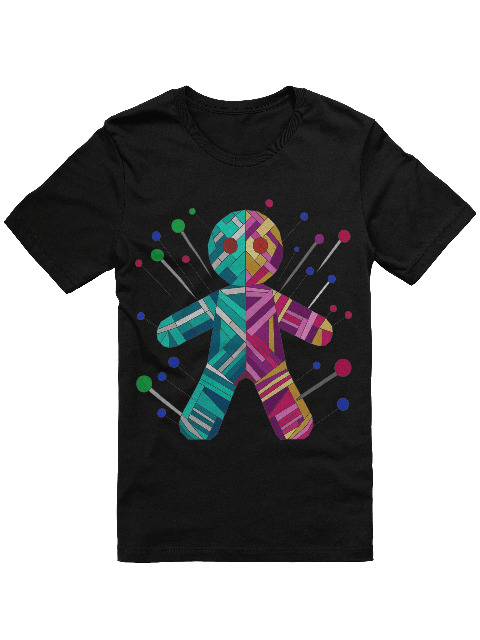 Geometric Voodoo Doll T-Shirt | Creepy Cute Graphic Tee product image (1)