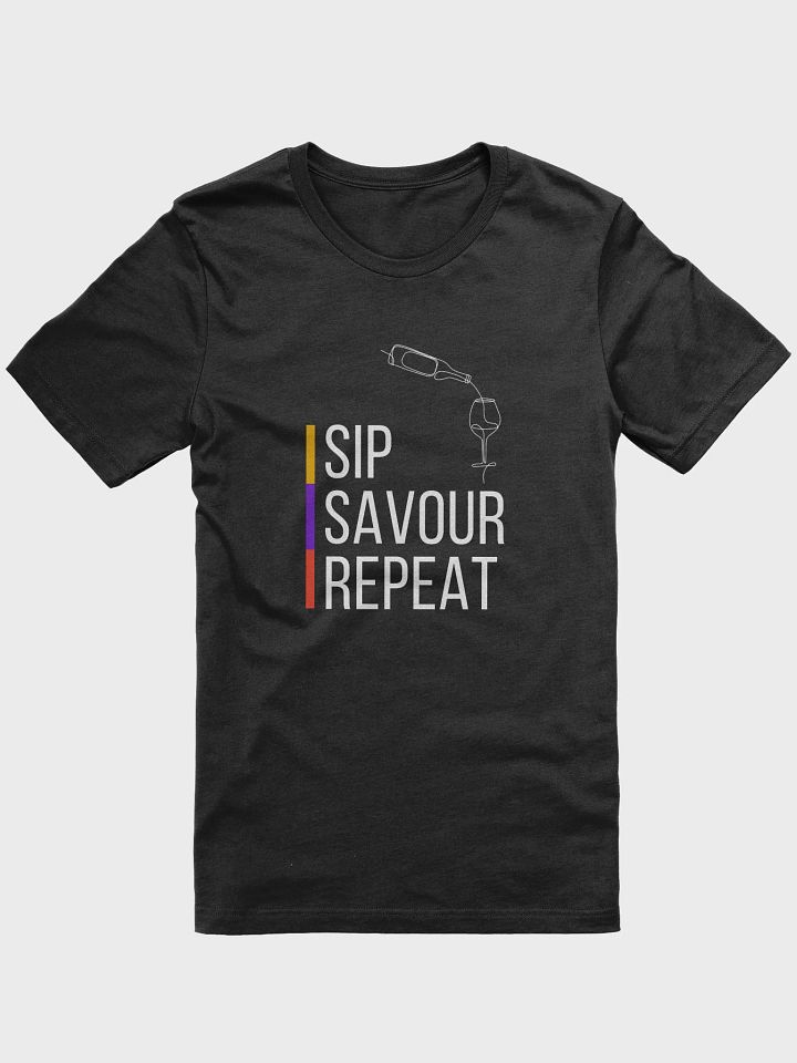 Wine Lover's Mantra: Sip, Savor, Repeat | Oenophile T-Shirt product image (4)