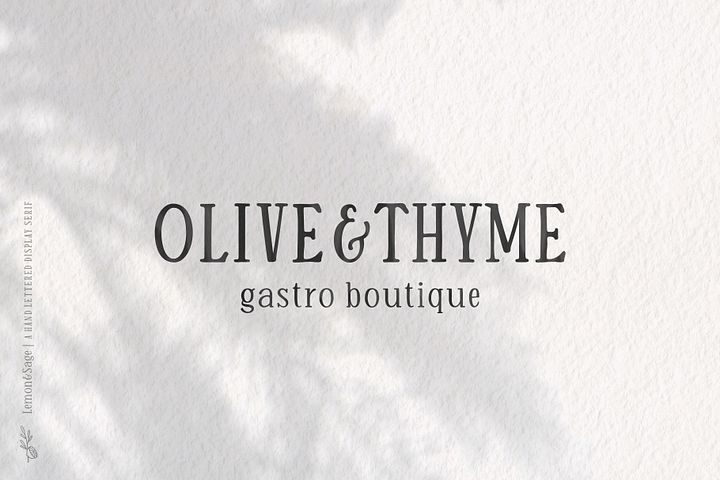 Lemon And Sage | A Handlettered Display Serif product image (2)