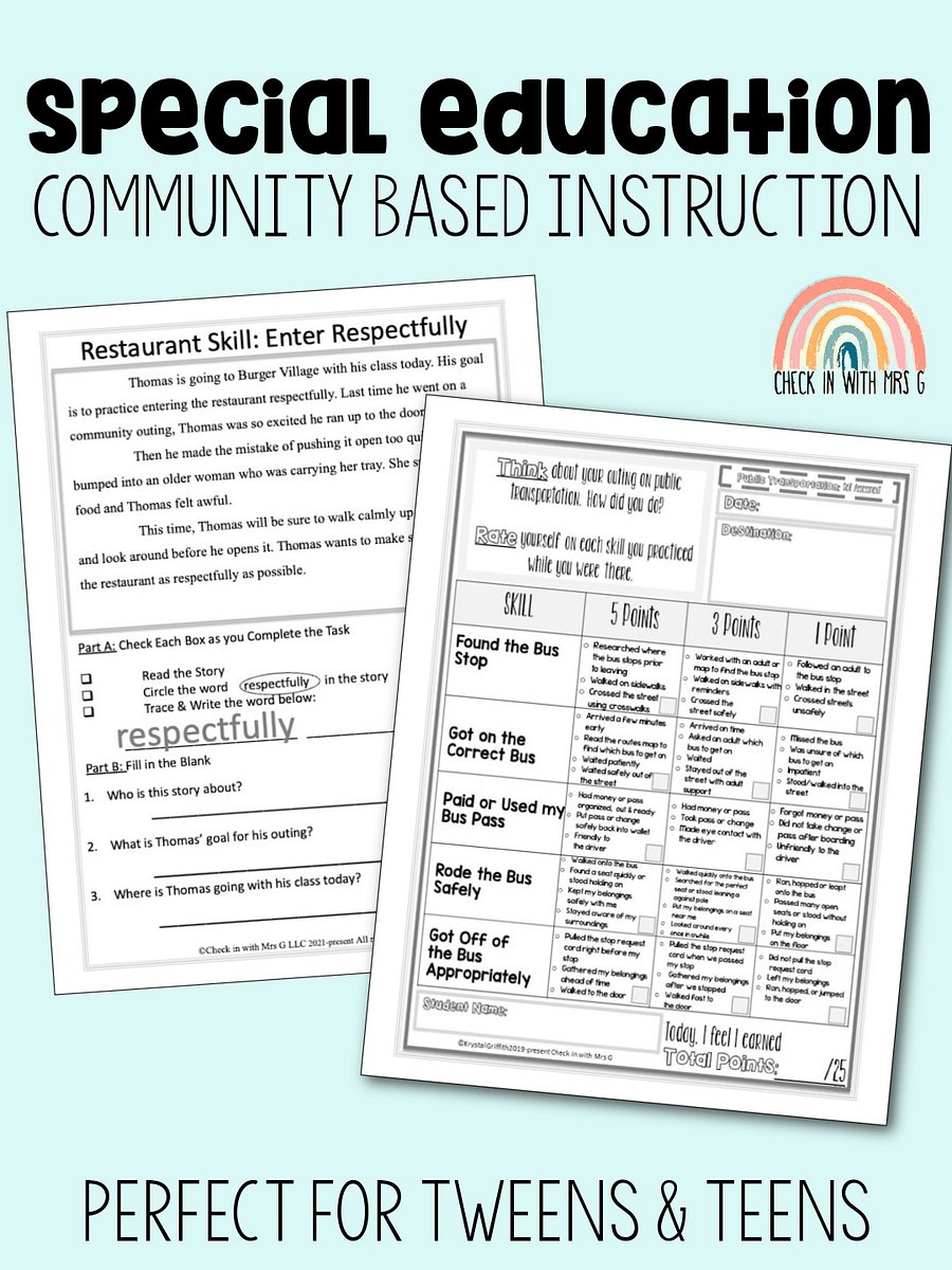 Community Based Instruction: Special Education- Instant Download product image (2)