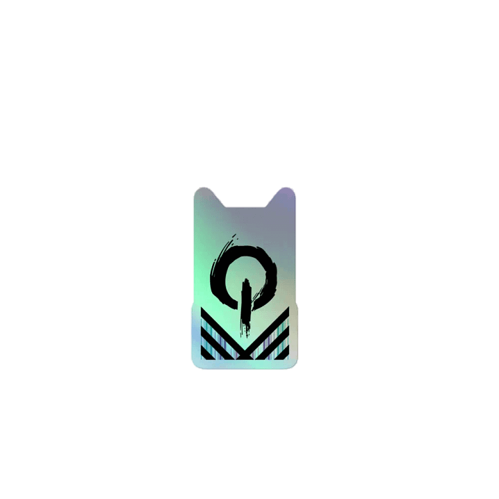 OptimusProcrastinus PowerUP Holographic Sticker (White) product image (1)
