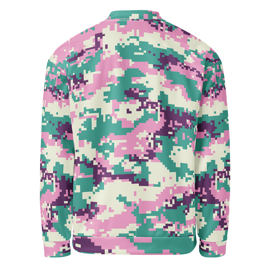 Pixelated Camo Dreams Bomber Jacket product image (2)