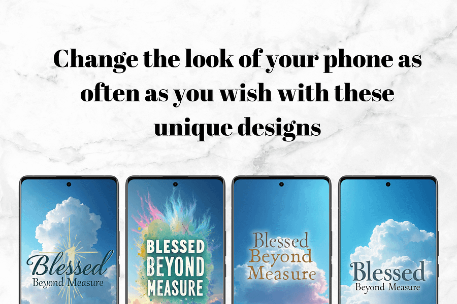 Blessed Beyond Set of 4 Phone Wallpapers #715 product image (3)