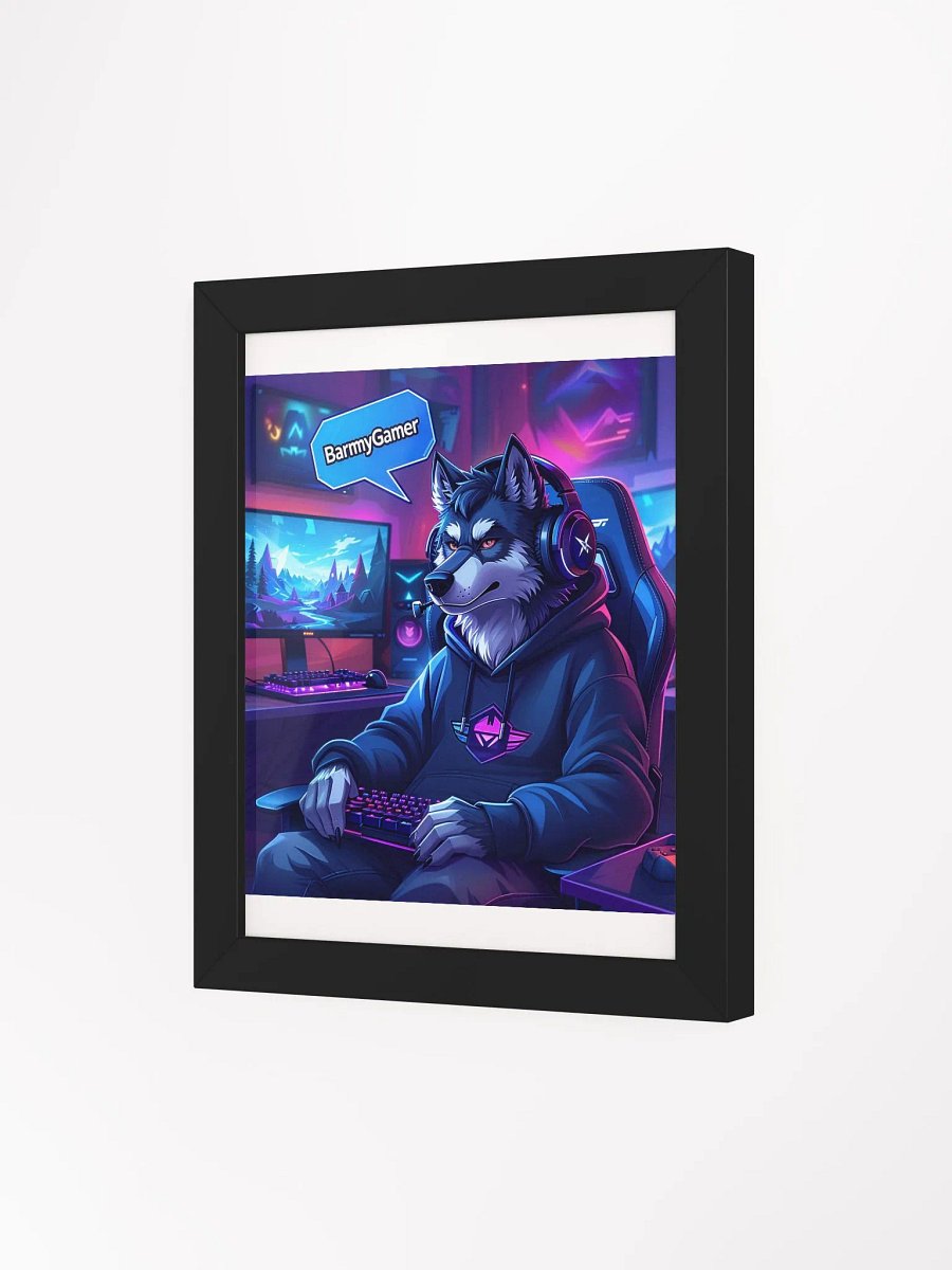 BarmyGamer's Neon Wolf Gaming Poster product image (20)