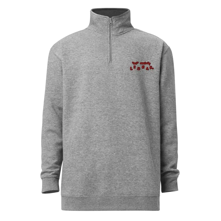 *not* mentally linear. (cherry design) embroidered quarter zip product image (7)